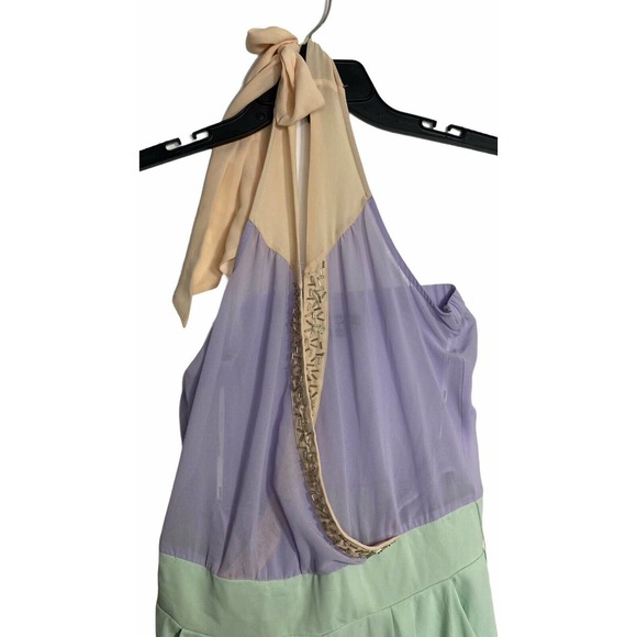 VERO MODA Halter Ruffle Romper Jumpsuit Sz S - Picture 2 of 9